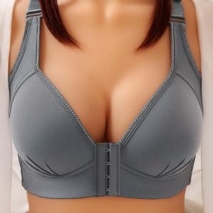 2021 New Front Buckle Thin Sexy Lingeries Women Bras Plus Size Breathable Vest Front Fastener Women's Underwear