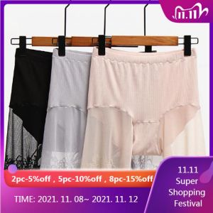 Sexy Thin Women Lingerie Seamless Thigh Safety Short Pants Ice Silk Modal Underwear Plus Size Anti Rubbing Safety Shorts