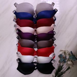 Women's Bra Suit Rhinestone Bikini Gathered Sexy Thong Bra Smooth Breathable Underwear Set Adjustable Women's Diamond Un