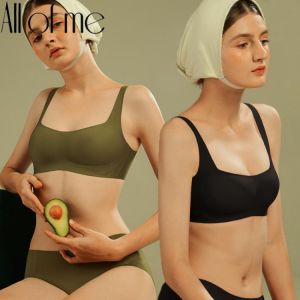 Women Bra Lingerie U-neck Sexy Bras Wire Free Brassieres Seamless Underwear Bralette S-XL Soft Latex Bra Crop Tops for Female