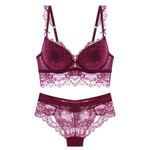 Fashion sexy push up adjustable lace underwear accept supernumerary breast bra thickening bra set high quality lingerie sets