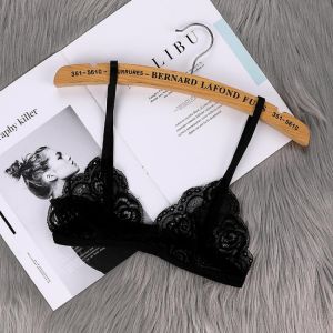 Women's Thin Bra Without Chest Pad Fashion Sexy Lace Lingerie Cutout Back Buckle Tube Top Women's  Underwear Summer Clot
