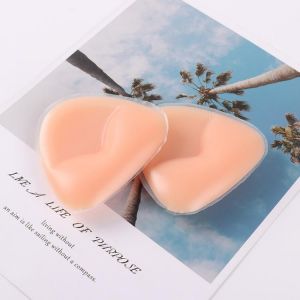 1 Pair Silicone Triangle Bikini Swimsuit Bra Inserts Breast Enhancer Removeable Invisable Push Up Lift Bra Pads Ladies Lingerie