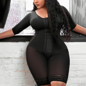 Fajas Colombianas Postpartum Recovery Shapewear Women Full Body Support Arm High Compression Shaping Skims Bodysuit
