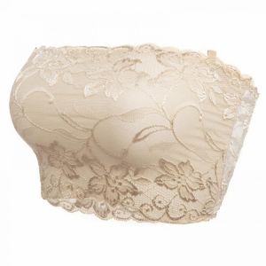 Women Lace Strapless Tube Top Sexy Bra Crop Tops Blusa De Renda Whitout Padded Seamless Tube Bra Bralette Bandeau Top