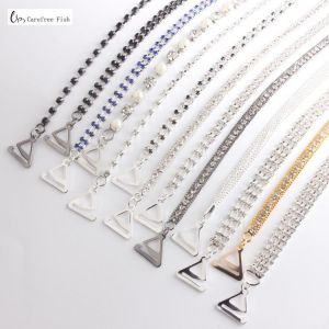 Carefree Fish New Silver Plated Metallic Sexy Rhinestone Bra Straps For Women Elegant Crystal Bra Shoulder Lingerie Accessories