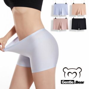Gentle.Bear 4XL Plus Size Safety Undershorts for Women Girls Seamless Plain Underwear Black Traceless Boxer Briefs