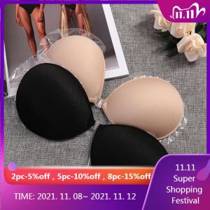 Sexy Sujetador Women's Bra Invisible Push Up Bra Self-Adhesive Silicone Seamless Front Closure Sticky Backless Strapless Bra