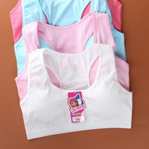 Girls Underwear Cotton Tube Tops Sport Training Bra Breathable Adolescente Kids Elasticity Lingerie Teenage Wide Strap Bras