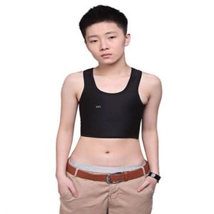 Lesbian Tomboy Casual Buckle Short Chest Breast Binder Tran Body Shaper Vest MEM