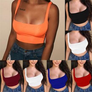 HIRIGIN Women Summer Sleeveless Tanks Tops Midriff Vest Crop Tops Short Lady Tees