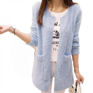Autumn Winter Cardigan for Women 2021 Korean Fashion Loose Mohair Sweaters Crochet Cardigan Female Knitted Tops Pull Femme Hiver