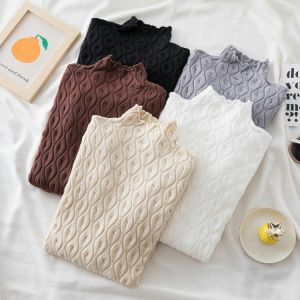 AOSSVIAO 2021 Cashmere Turtleneck Women Sweaters Autumn Winter Warm Pullover Slim Tops Knitted Sweater Jumper Soft Pull Female