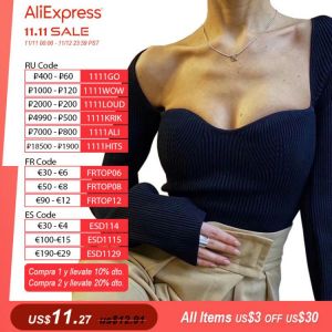 2021 Autumn Women's Sweater Square Neck Long Sleeve Knitted Sweater Pullover Jumper Fashion Elegant Knit Top White Black