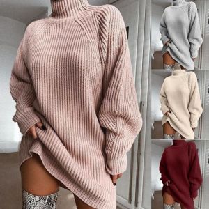 Pullovers Women long Sweaters winter sweater long raglan sleeve half turtleneck sweaters women fashion MMY119212