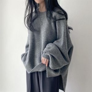 Alien Kitty Lazy Style Oversize Femme Pullover Tops Office Lady Soft Autumn 2021 OL Warm Chic Women Knitwear Sweaters Jumpers