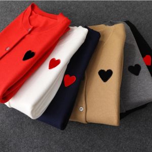 Fashion Couple Long Sleeve Cashmere sweater Cardigan Casual Embroidery Love-Heart Cashmere sweater Cardigan Casual For Man Women