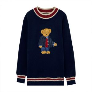 Women Japan Spring Fall Cartoon Bear Embroidery Pullovers Knit Sweater Female Casual Warm Harajuku Sweet Kawaii Oversize Jumpers