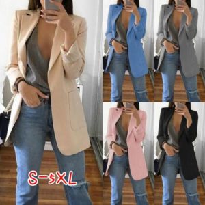 TBYL Fashion Korean Casual Women's Spring Autumn Long Female Business Suit Outwear Slim Coats Office Ladies Blazer Work Jacke