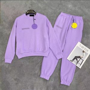 MENKAY 2021 New 100% Cotton O-Neck Casual 2-Piece Sportswear Unisex Long-Sleeved Sweatshirt And Shorts Sportswear Ladies Suit