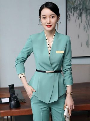 2020 Autumn Winter Formal Uniform Designs Women Business Suits with Tops and Skirt OL Styles Professional Interview Blazers Set