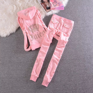 2021 Women's Elegant Velvet Tracksuit Two Piece Set Women Sexy Hooded Long Sleeve Top And Pants Bodysuit Suit