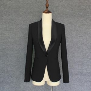HIGH QUALITY New Fashion 2021 Designer Blazer Jacket Women's Single Button Shawl Collar Blazer Outer