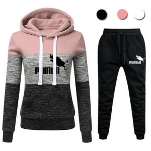Winter Tracksuit Women 2 Piece Set Print Hoodies+Pants Sportwear Women's Sports Suit Hooded Sweatshirt Set Female Winter Clot