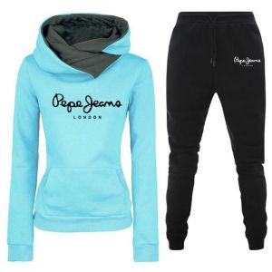 Two Piece Set Tracksuit Women's Hoodie+Pant Suits Pullover Sweatshirt With Pockets Ensemble Femme Suit Sets Plus Size S-3XL