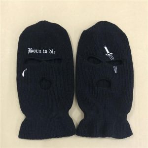 Eye Holes Ski Face Mask Balaclava Warm Beanies Personalized Embroidery Party Mask Winter Hats for Women