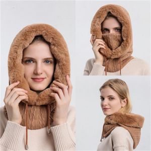 all in one place אביזרי נשים Hats for Women Beanie Ski Mask Plush Keep Warm Outdoor Cycling Hiking Solid Adjustble Women Winter Hat New Gorros Invierno Mujer