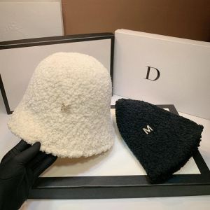 Winter Bucket Hat Thickened Warm Ear Protector Cap Women French Wool Fedora Hat Lady 2021 Outdoor Hiking Knitted Fisherman Hat