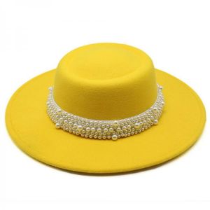 women fedora pearl chain  jazz hat Unisex fedoras fashion hats jazz hat  church hat rock hat star rock fedoras hat