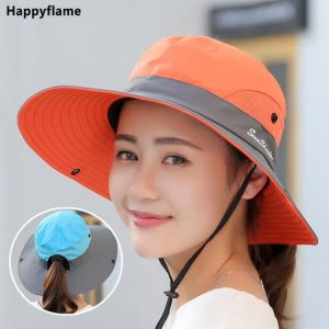 New Parent-child Fishing Hat Outdoor UV Protection UPF 50+ Sun Hat Bucket Hat Women's Panama Hat Summer Wide Brim Bob Hiking 