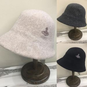 Saturn Embroidery Wool  Bucket Hat Casual Plush Fisherman Basin Cap Warm Korean Version Trend Outdoor Autumn Winter Teenager