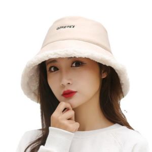 Super Women Warm Thick Bucket Hats Lady Autumn Winter Outdoor Panama Fisherman Cap Hat For Women