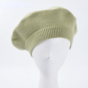 2021 French Soft Knitted Girl Beret Women children Autumn Winter baby berets Female Solid Knit Berets Version Painter Hat