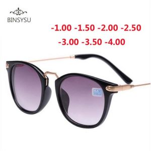 New Finished Myopia Sun Glasses Fashion Gray Lens Metal Legs With Degrees Sunglasses -1 -1.5 -2.0 -2.5 -3.0 -3.5 -4.0