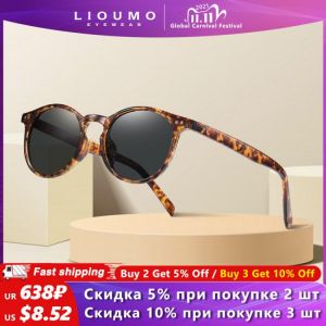 LIOUMO New Fashion Round Sunglasses Polarized Women Classic Retro Sun Glasses For Men Driving Unisex Eyewear UV400 lentes de sol