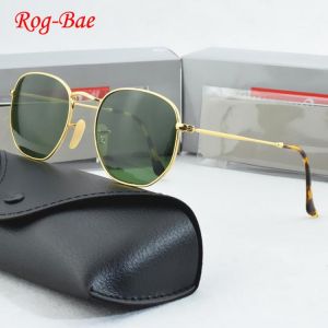 new glass Hexagon Glasses Fashion sunglasses Men Women Mens designer masculine classic Female Mirror Eyewear Sun glasses Driving