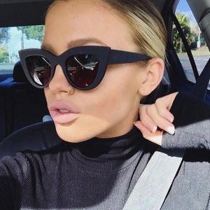 JIFANPAUL Cat-eye Sunglasses Anti-blue Light UV400 Big Box Sunglasses Dazzling Sunglasses Female Trendy Glasses Personality