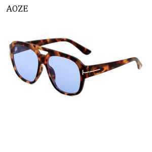 AOZE Vintage oversized sunglasses unisex great shades black shades sexy gradient sunglasses brand luxury gold t decoration UV400
