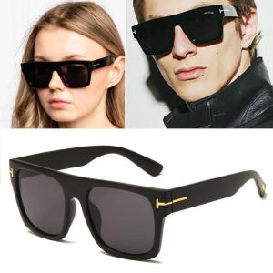 tom ford TF logo sunglasses women men 2021 brand designer yellow leopard trendy beach glasses rectangle oculos de sol feminino