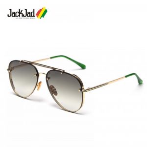 JackJad 2021 Fashion Top Quality Classic Pilot Style Gradient Sunglasses Men Rivet Brand Design Sun Glasses Oculos De Sol S31247