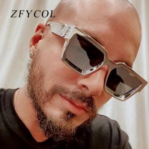 ZFYCOL Steampunk Sunglasses Men 2022 Luxury Brand Designer Retro Trend Sunglasses Women Square Anti-Glare Driving Glasses Male