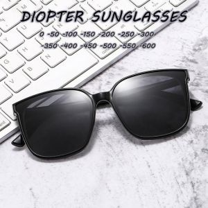 -0.5 -1.0 -1.5 TO -6.0 Myopia Sunglasses Diopter Polarized Sun Glasses for Nearsighted Men Women Myopic Shades Square Frame