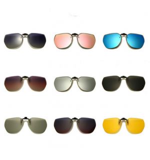 Polarized Clip On Sunglasses Flip Up Sunglasses Photochromic Driving Glasses Mirrored Sunglasses Night Vision Fishing Goggle