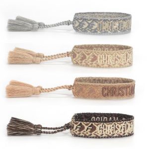 Woven Friendship Bracelet For Women Leopard Printed Rope Bracelet Embroidery Braided Bracelets With Tassel Wholesale Jewelry