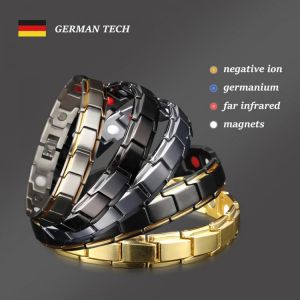 2021 New Fashion Men's Chain Bracelet Classic Stainless Steel Wide Chain Bracelet Ladies Jewelry Gift Healing Magnetic Bracel
