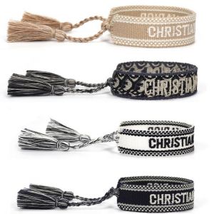 Woven Friendship Bracelets For Women 2021 Handmade Braided Bracelet With Tassel Embroidery Rope Bracelet Wholesale Jewelry